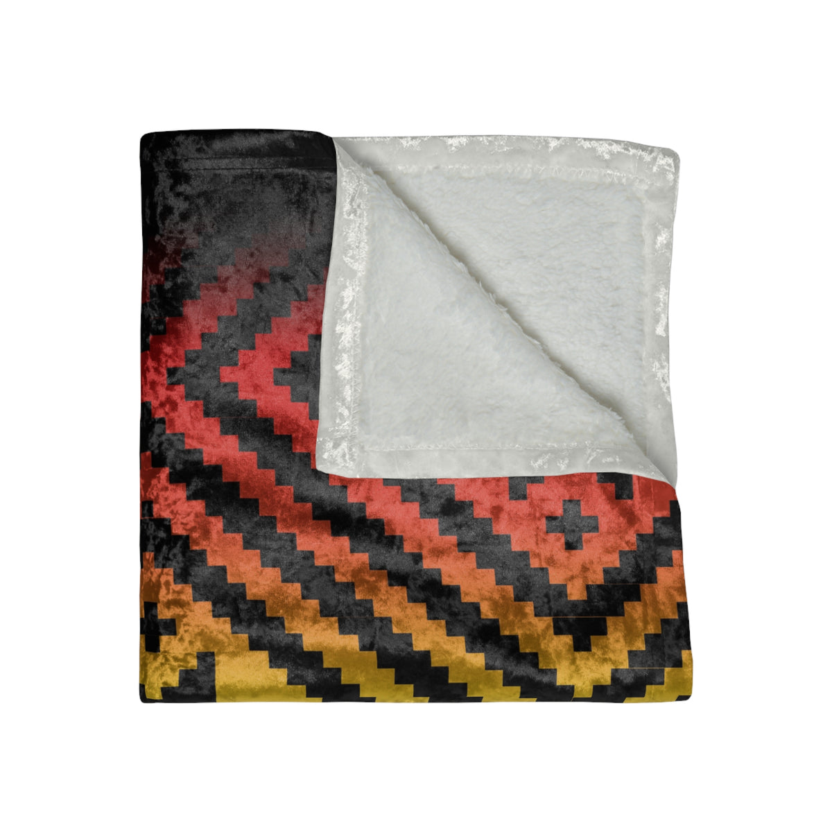 Noonday Sun Fire Color - Crushed Velvet Blanket