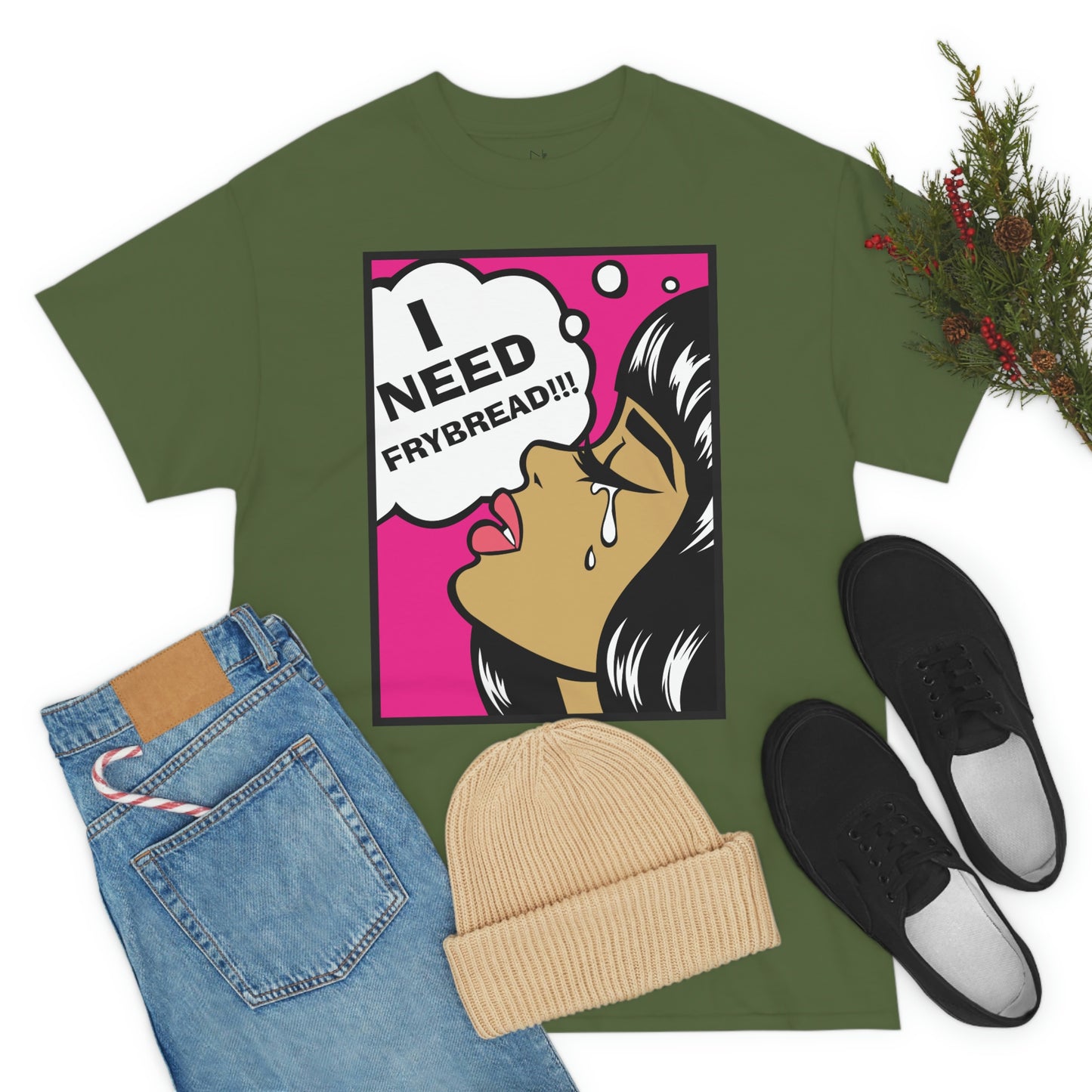 I Need Frybread Unisex Heavy Cotton Tee