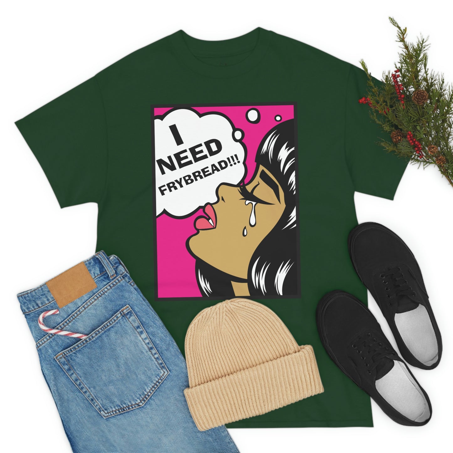 I Need Frybread Unisex Heavy Cotton Tee