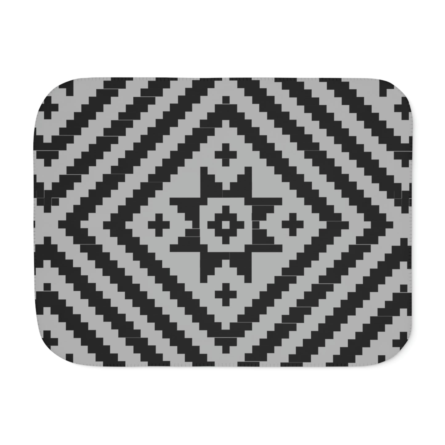 Gray Noonday Sun Sherpa Blanket