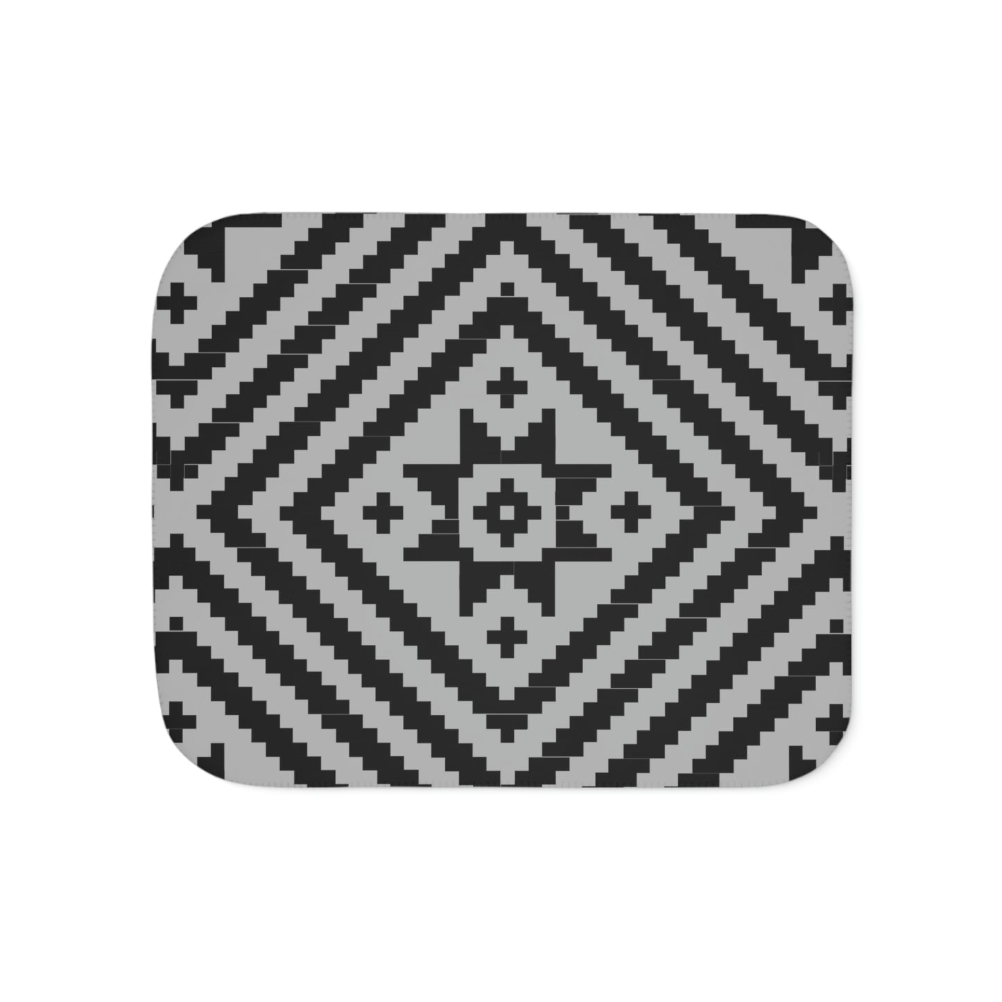 Gray Noonday Sun Sherpa Blanket