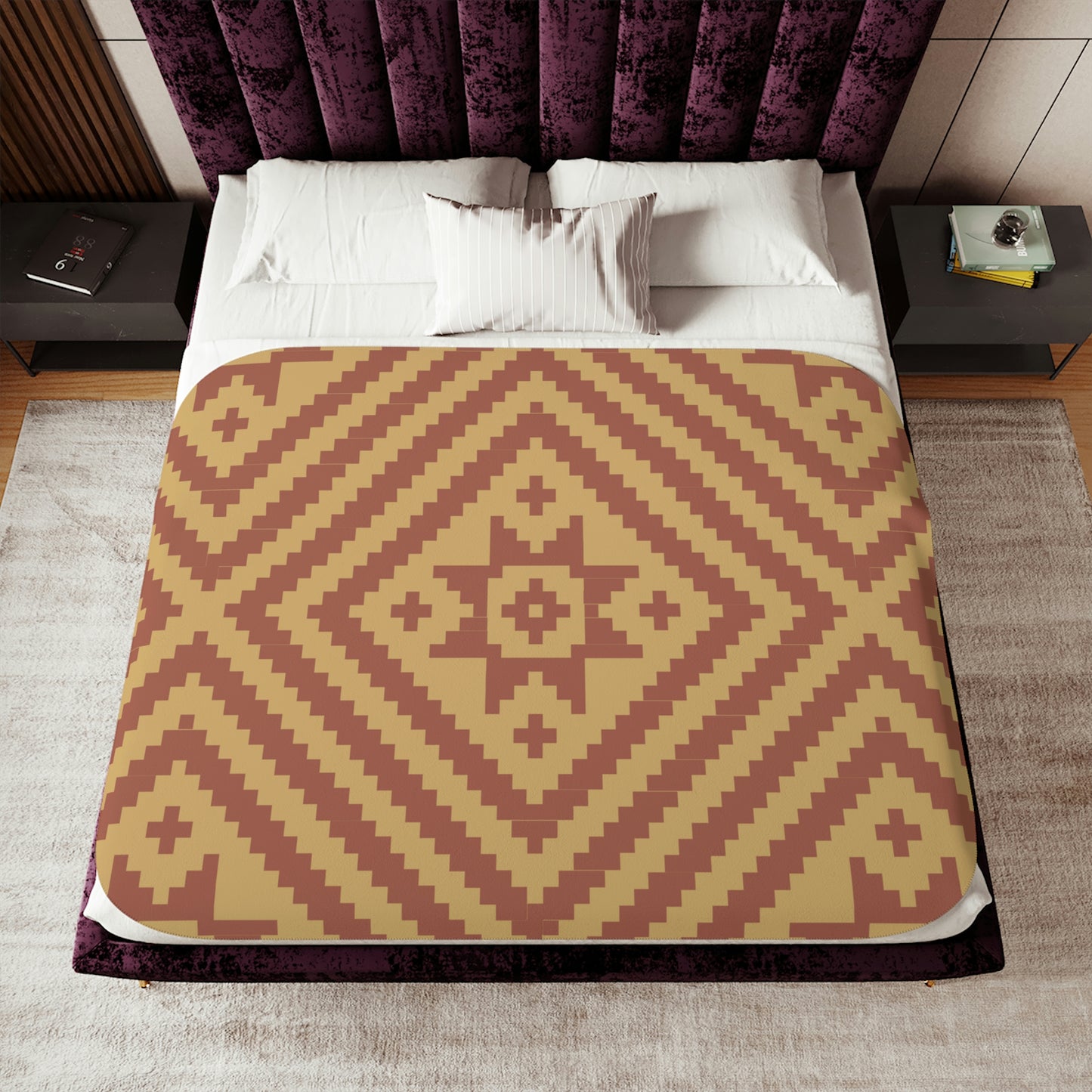 Brown Noonday Sun Sherpa Blanket